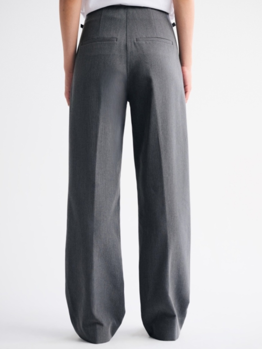 Abercrombie & Fitch Pinstripe Sloane Tailored Hardware Wide Leg Pant Size 26 - Picture 3 of 15